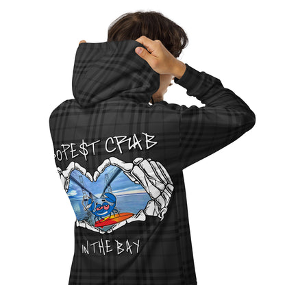 Dopest Crab Heart Hands zip hoodie